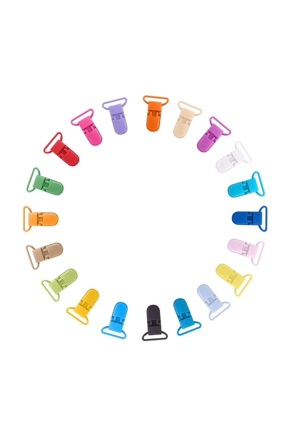 20X Suspender Clip,Feeding Clip 25Mm 34 Clip Plastic Color Camisole Bottle Home Diy,25Mm Plastic Clip