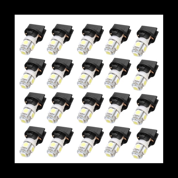 20X T10 White 5050 194 LED Bulbs Instrument Gauge Cluster Dash Light with Socket
