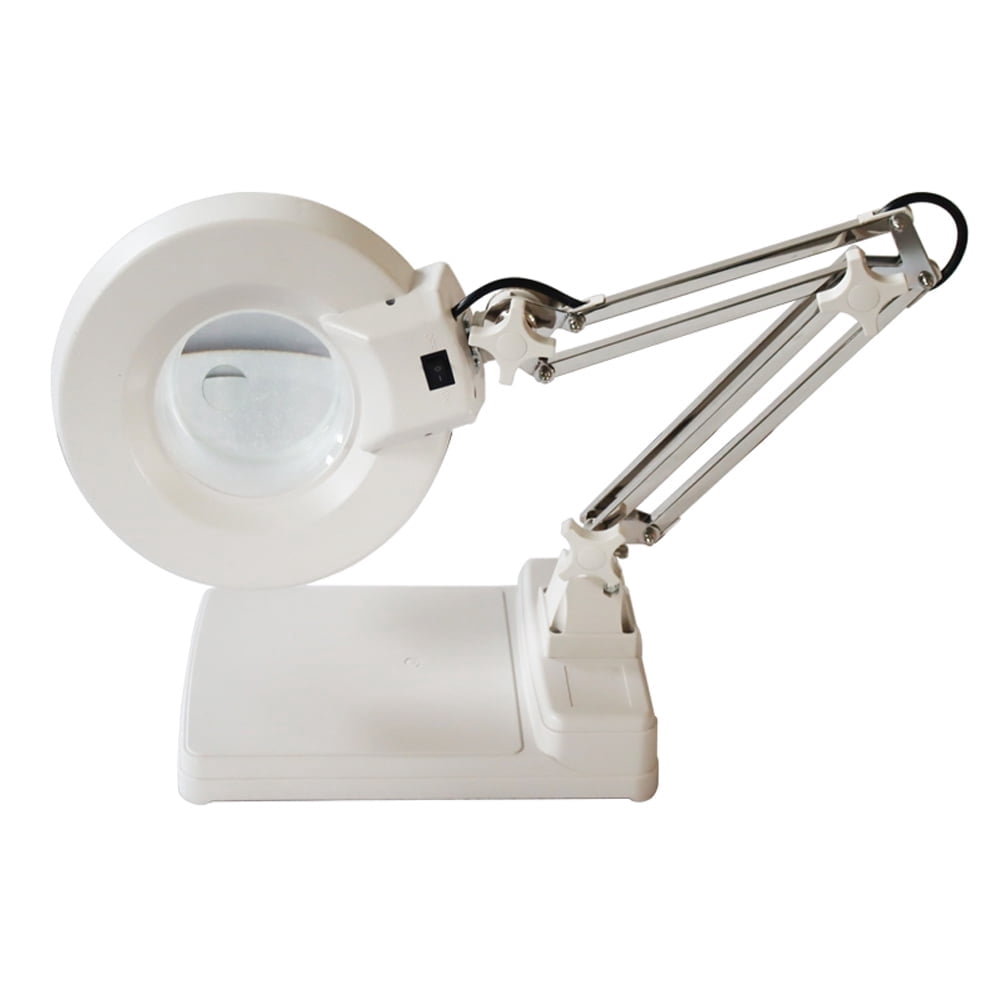 20X Table Magnifier Lamp Bench-top Magnifier Lamp LED Lamp Light Magnifier for Reading and Working 110V