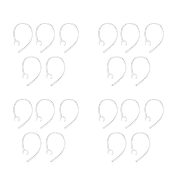 20X Universal Small Clamp Bluetooth Ear Hook Loop Clip Replacement Clear