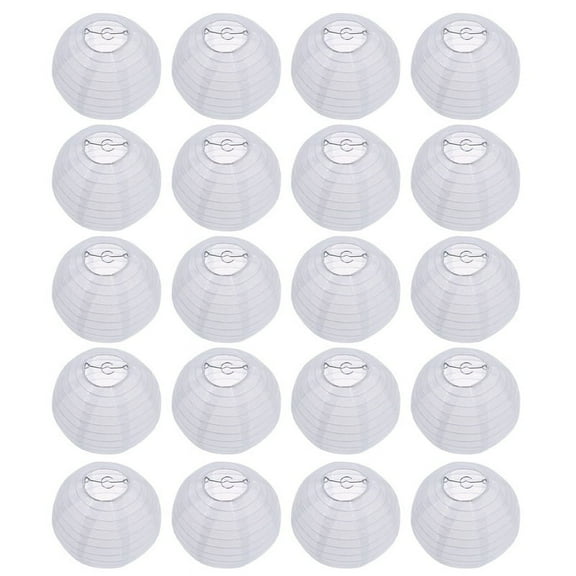 20X White Chinese/Japanese Paper Lantern/Lamp 8 Inch Diameter