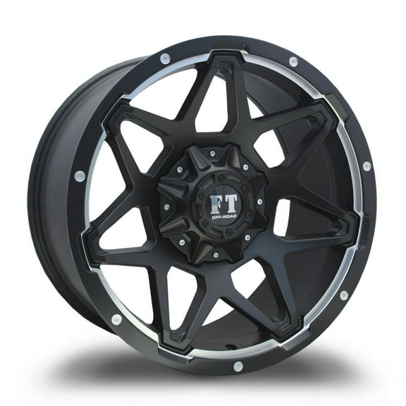 20X10 10-139.7/150 Off Road FT-4 Satin Black/Machine Undercut Wheel -24/110.1