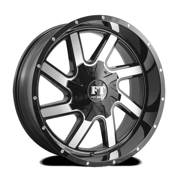 20X10 12-135/139.7 OFF ROAD FT-1 Machined Face / Black 0/108.1