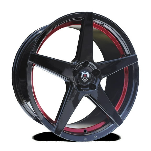 20X10.5 5-120 MARQUEE #1001 BLACK / RED INNER LINE 38/72.56