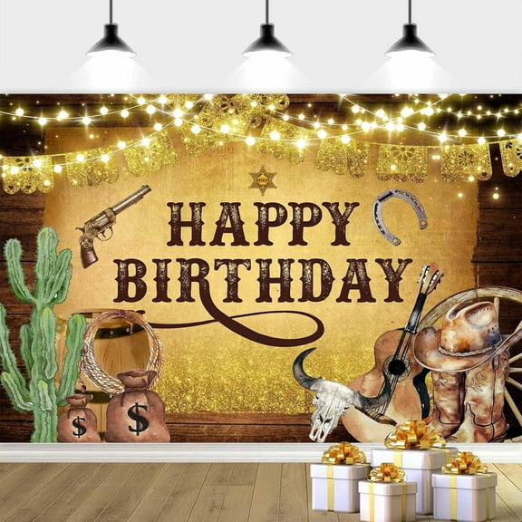 20X10ft Western Cowboy Background, Rustic Wood Barn Backdrop Brown Wooden Photography Background Decoration, Western Cowboy Birthday Party Background for Kids Adult Birthday Cake Table Decor