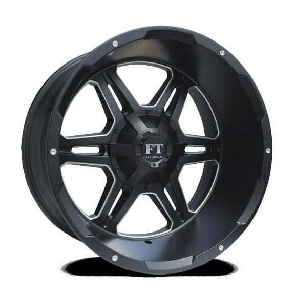 20X12 12-135/139.7 OFF ROAD BULLET(FT-3) SATIN BLACK/MILLED -44/108.1
