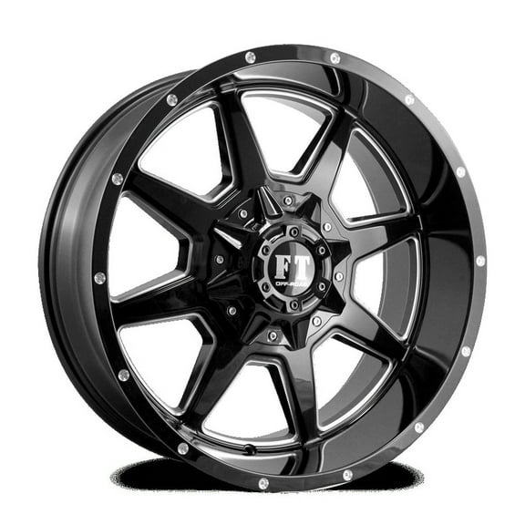 20X12 12-135/139.7 OFF ROAD FT-2 BLACK/ MILLED -44/108.1