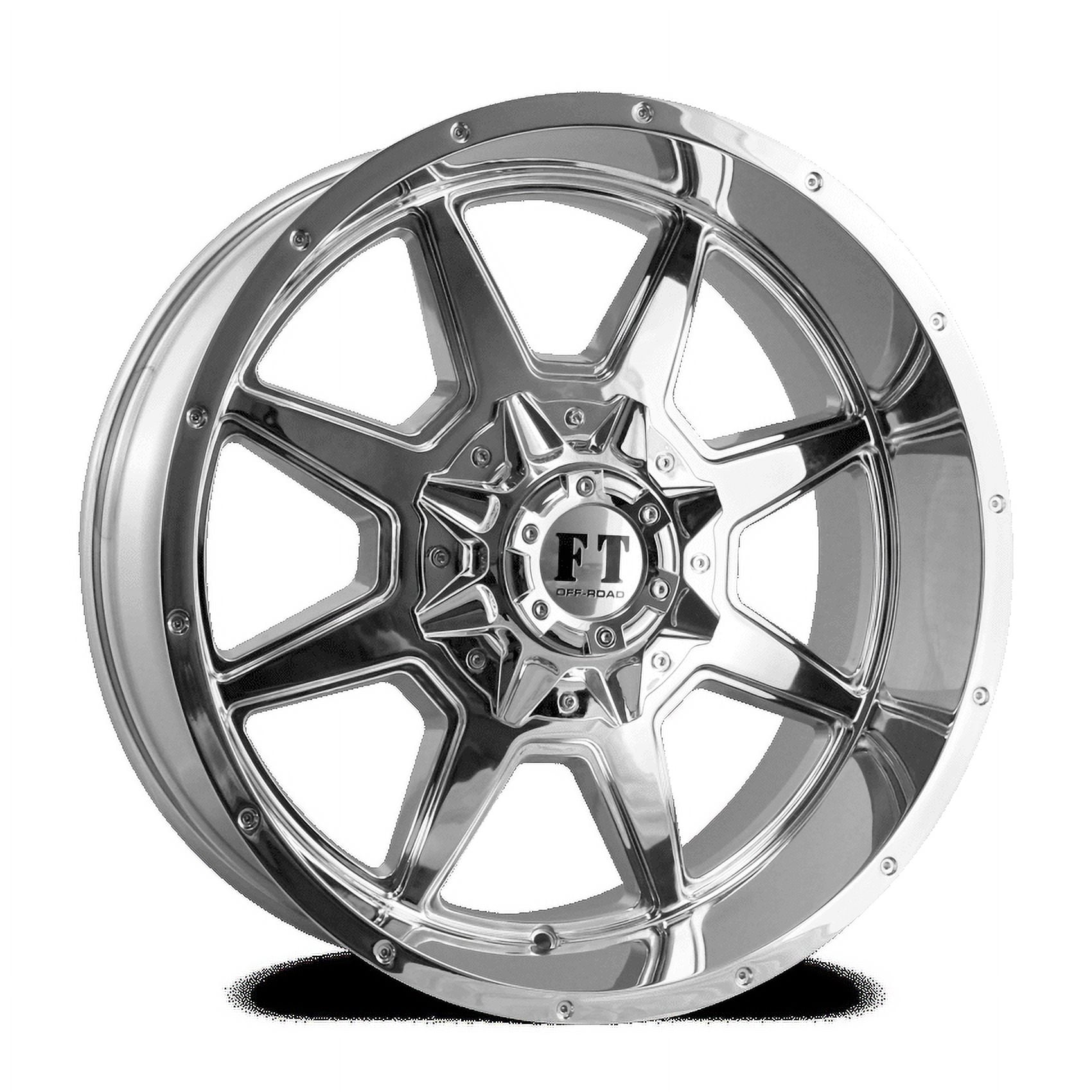 Free Shipping! Full Throttle 20X12 5-139.7 Chrome Off-Road