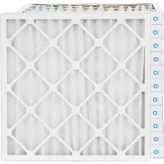 20X20x2 MERV 8 Pleated HVAC AC Furnace 2'' Air Filters By Pamlico. Case Of 12. Exact Size: 19-1/2 X 19-1/2 X 1-3/4, White