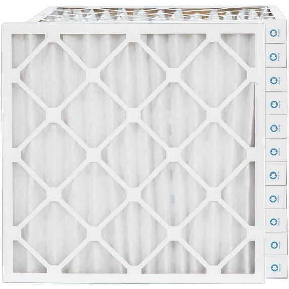 20X20x2 MERV 8 Pleated HVAC AC Furnace 2'' Air Filters By Pamlico. Case Of 12. Exact Size: 19-1/2 X 19-1/2 X 1-3/4, White