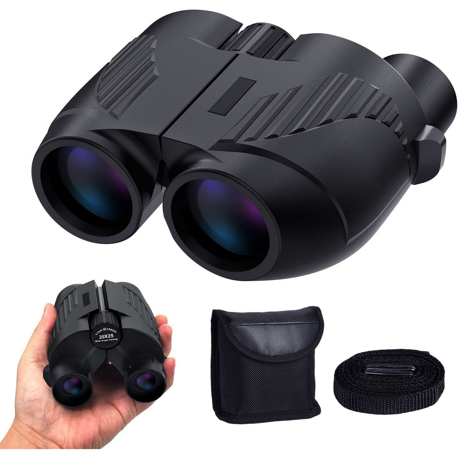 20X25 Compact Binoculars for Adults and Kids,Large Eyepiece Waterproof