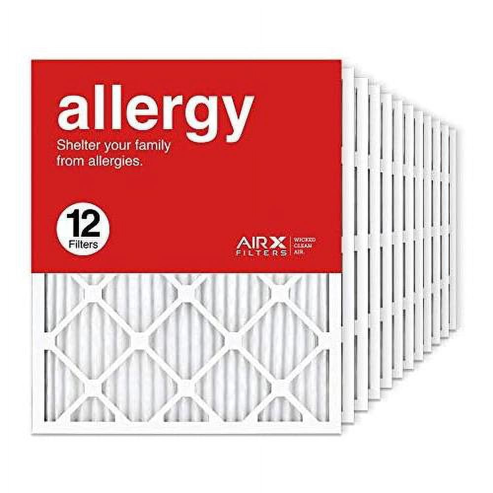 20X25x1 Air Filter MERV 11 Pleated HVAC Furnace AC Air Conditioning 20X25x1, Allergy 12Pack