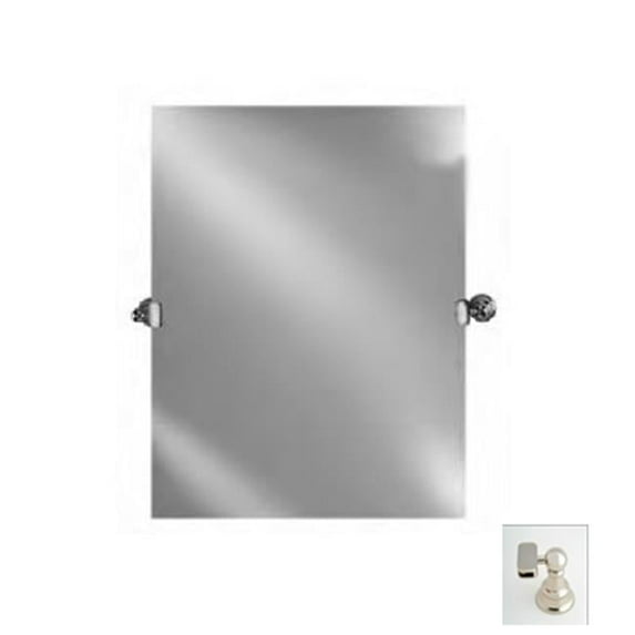 20X26 RECTANGULAR FRAMELESS WITH TILT BRACKETS POLISHED NICKEL TRADITIONAL BRACKETS