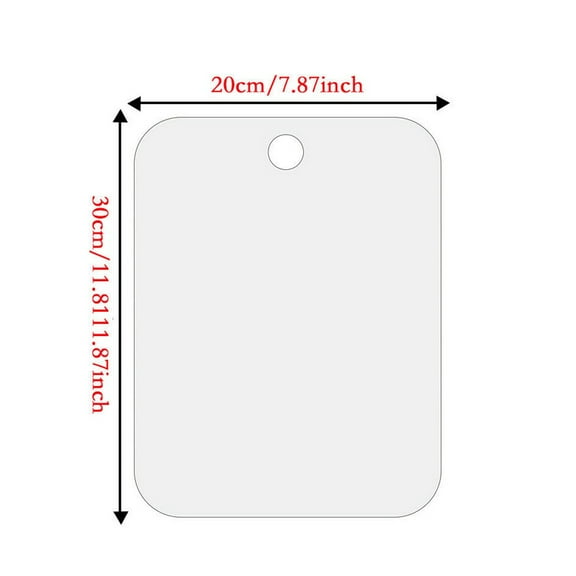 20X30Cm Silver Acrylic Hangable Shaving Mirror Shaving Acrylic Mirror Bathroom Can Be Hung Anti-Fog Shower Mirror Decorative