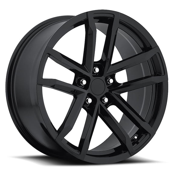 20X9 5X120 +27 HB 66.9 2012 CAMARO STYLE 41 ZL GLOSS BLACK WITH CAP Wheel Rim