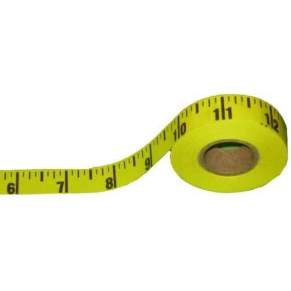 20YDS Adhesive Table Sticky Measuring Tape Ruler Read in 1/8th Inch, Left to Right Side