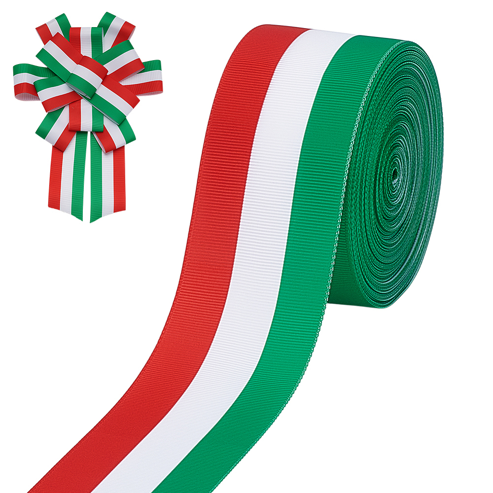 20Yards Polyester Ribbon Stripe for Clothes Accessories Colorful 2 inch ...
