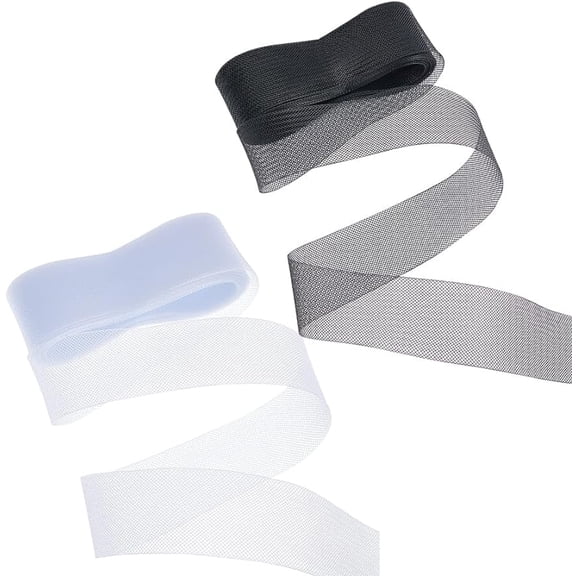 20Yards Stiff Horsehair Braid Horsehair Mesh Braid Trim About 2-1/8 inch Wide Polyester Stiff Ribbons