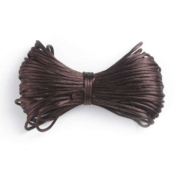 20bundles Polyester Thread Coconut Brown 2mm about 20m/bundle