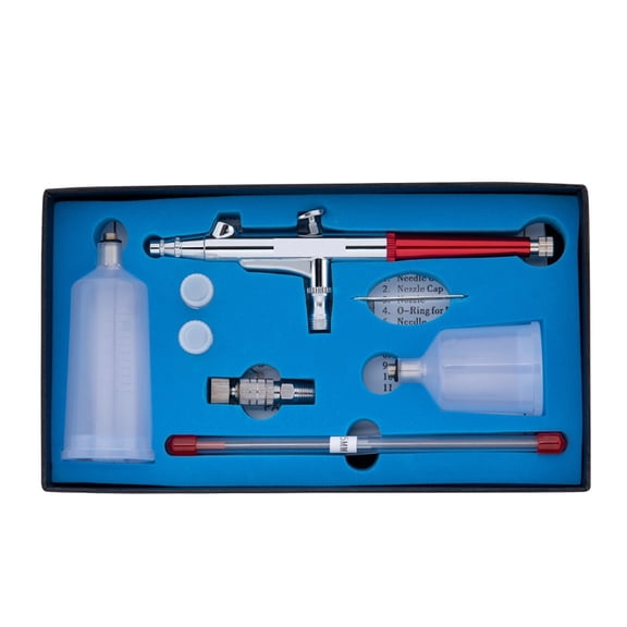 20cc 40cc Airbrush Spray Gun Double Action Air Brush 0.2/0.3/0.5mm Fast Joint Gravity Feed Cake Tattoo Nail Art Car Paint ,Versatile applications