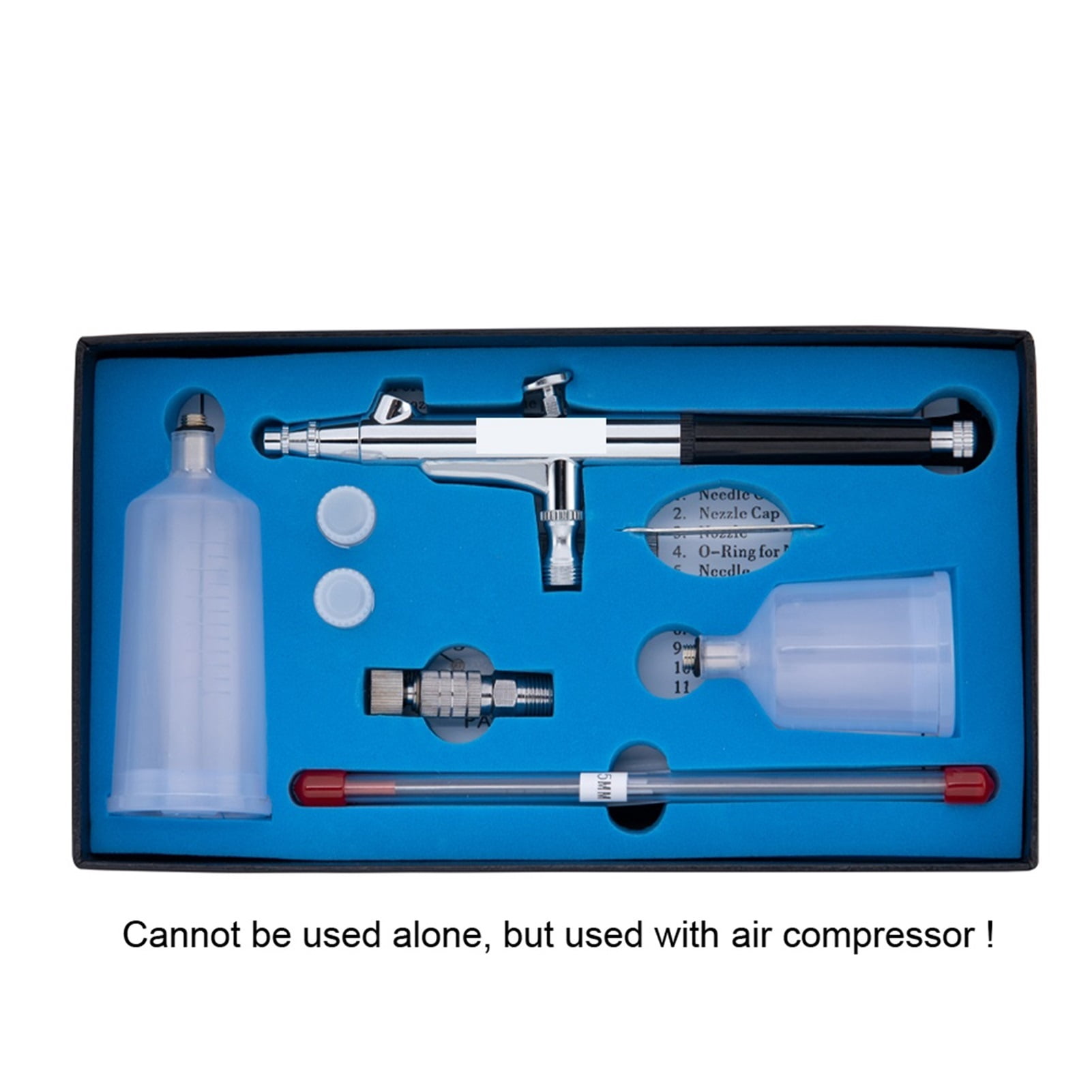 20cc 40cc Airbrush Spray Gun Double Action Air Brush 0.2/0.3/0.5mm Fast Joint Gravity Feed Cake Tattoo Nail Art Car Paint ,Versatile applications