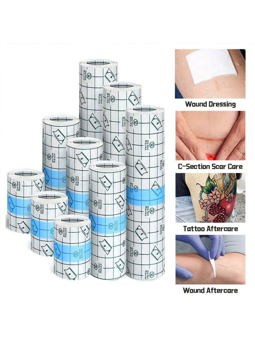 waterproof dressing for tattoo Aftercare Bandage Film second Skin Healing Protective Hion (F.D.A Approved) Tattoo Aftercare