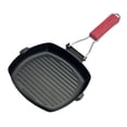 thumbnail image 1 of 20cm/24cm/28cm Foldable Nonstick Grilling Pan Efficient Cooking Skillets Refined Iron Texture for Cooking Experience, 1 of 8
