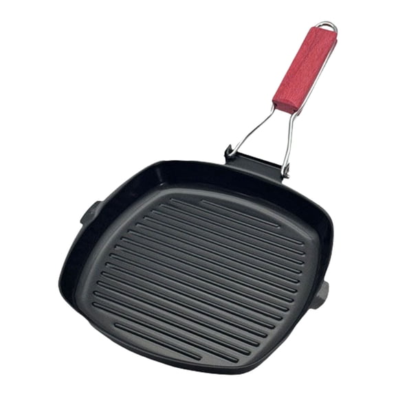 20cm/24cm/28cm Foldable Nonstick Grilling Pan Efficient Cooking Skillets Refined Iron Texture for Cooking Experience