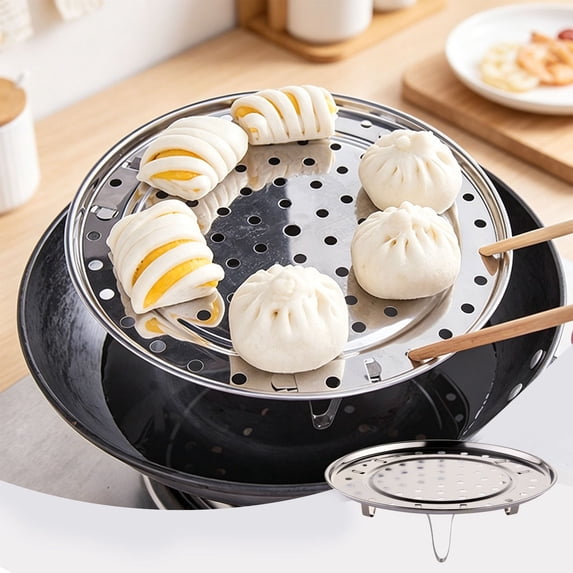 20cm 304 Stainless Steel Household Triangular Steamer Tray, Detachable & Foldable High Legged Steaming Rack, Waterproof Steaming Grid for Pot,Multi Purpose Food Steaming Sheet,Kitchen Cooking Tool