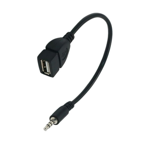 20cm 7.9"""" 3.5mm Male Plug to USB Female OTG Converter Adapter Cable Cord