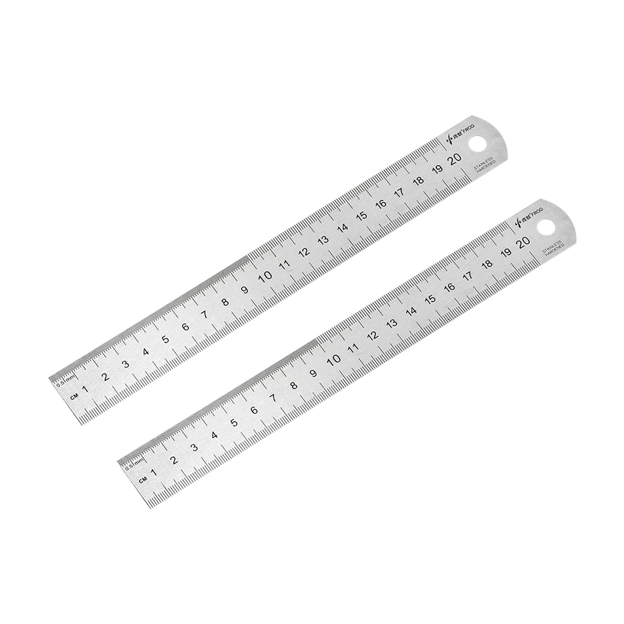 20cm 8 Inch Metric Stainless Steel Straight Ruler with Hanging Hole 2 ...