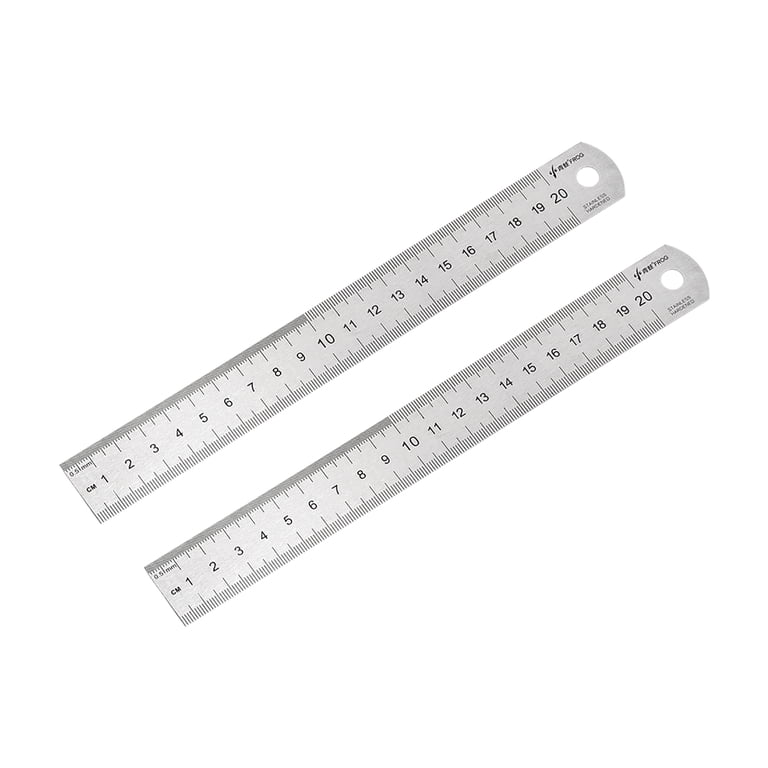 Pipe Clamp Uxcell Steel Ruler 20cm 8 Inch Aluminum With Conversion ...