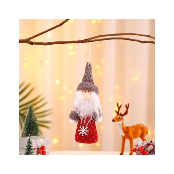 20cm/8in Mini Christmas for Doll Stuffed Toy Figures Room Decoration Crochet Hanging Pendant Ornament Hand Sewing Handic