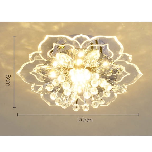 20cm 9W Modern Crystal LED Ceiling Light Fixture Hallway Pendant Lamp Chandelier