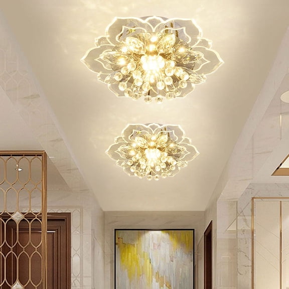20cm 9W Modern Crystal LED Ceiling Light Fixture Hallway Pendant Lamp Chandelier