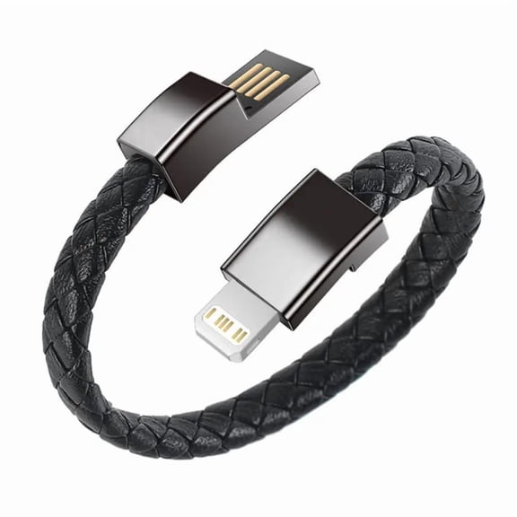20cm Bracelet USB Fast Charging Cable – Short Portable Micro & Type-C Cord for iPhone 14/13/11 Pro Max, Samsung & Huawei