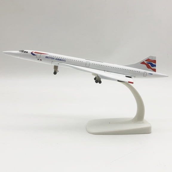 20cm British Airways Concorde supersonic airliner aviation Plane Model Aircraft with Wheels and Landing Gear Ages 14+
