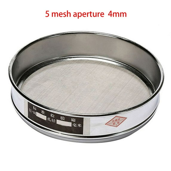 20cm Chrome Mesh Sieve for Sample Inspection 4 Mesh and 600 Mesh Stainless Steel Test Sieve for Laboratory and Industrial Use