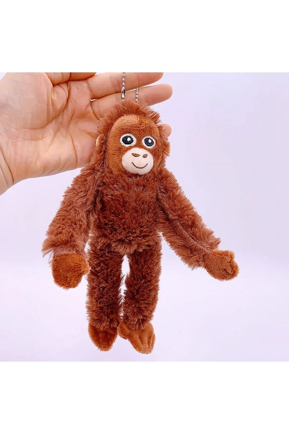 20cm Cute Little Monkey Pendant Plush Doll Animal Hanging Plushies Doll Bag Pendant Soft Stuffed Backpack Keychain Plush Dolls