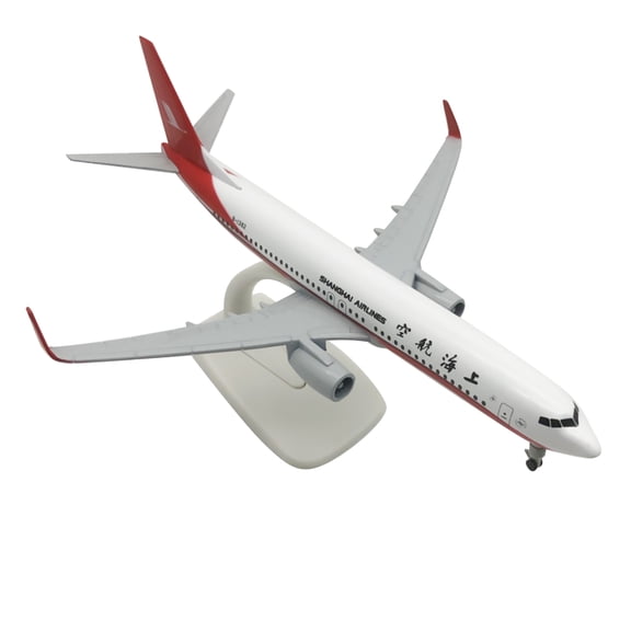 20cm Diecast Alloy 1/350 Scale Shanghai Airlines B737 Aircraft Model Toy
