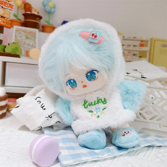 20cm Doll Clothes Cotton Outfit for Stuffed Toys, Fits Standard & Body Dolls, Handmade Miniature Costume for 20cm Plush Toys, Soft & Comfortable Dress-Up Accessories