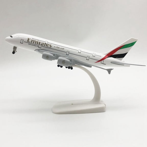  20cm Emirates A380 Airplane Model with Wheels and Landing Gear Ages 14+