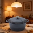 thumbnail image 1 of 20cm Enameled Dutch Oven, Heavy Duty 20cm Enameled Cast Iron Dutch Oven Pot, Multiuse Stovetop Cooker for Stewing Braising Baking Bread, Durable Pot for Home Kitchen All Stovetops, 1 of 7