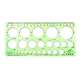 thumbnail image 1 of 20cm Geometric Drawing Template Measuring Ruler Round Shape Green, 1 of 5