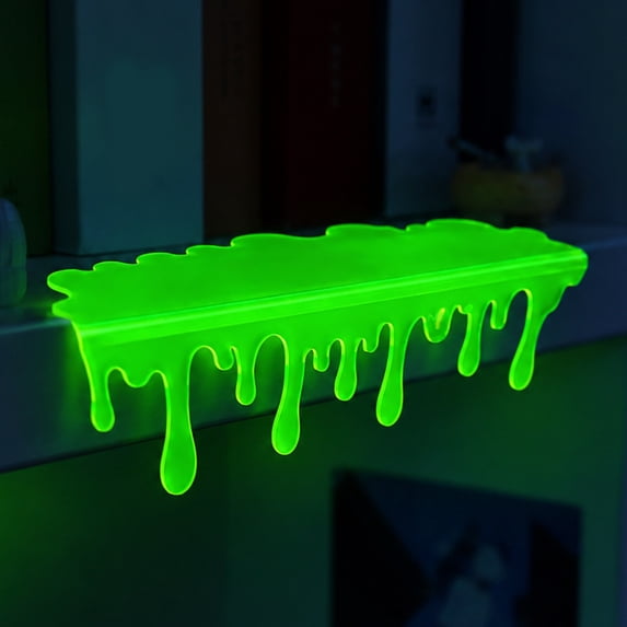 20cm Glow In The Dark Drip Slime Floating Shelf, Fluorescent Green ...