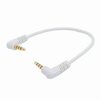 20cm Gold Plated 3.5mm Male to Male Stereo Audio Cable with Doube Angled Connectors Short Earphone Line