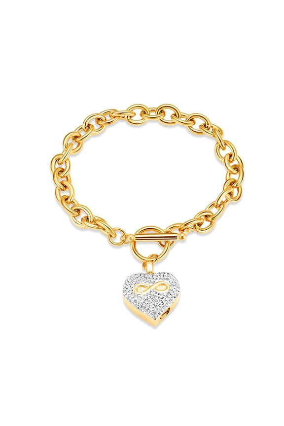 20cm Infinity Love Heart Locket Chain Link Bracelet Keepsake Cremation Jewelry for Ashes of Loved One Memorial Funeral Urn Bracelet for Ashes Holder