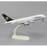20cm Lufthansa A380 Airplane Model Miniature Plane Alloy Metal A380 Airlines Diecast Airplanes Aircraft & Wheels For Collections
