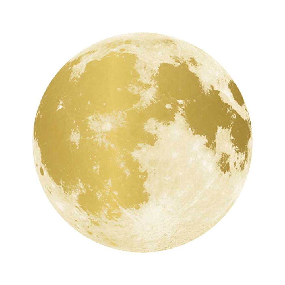 20cm Luminous Moon 3D Wall Sticker Round Glow in the Dark Wall Decal