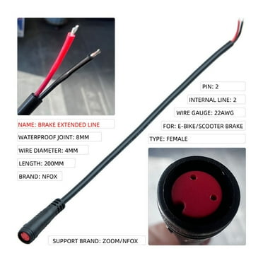 20cm M6 2/3/4/5/6 Pin Male Female Julet Electric Bike Display Connector Cable Waterproof Scooter Brake Cable Pluger Signal Line